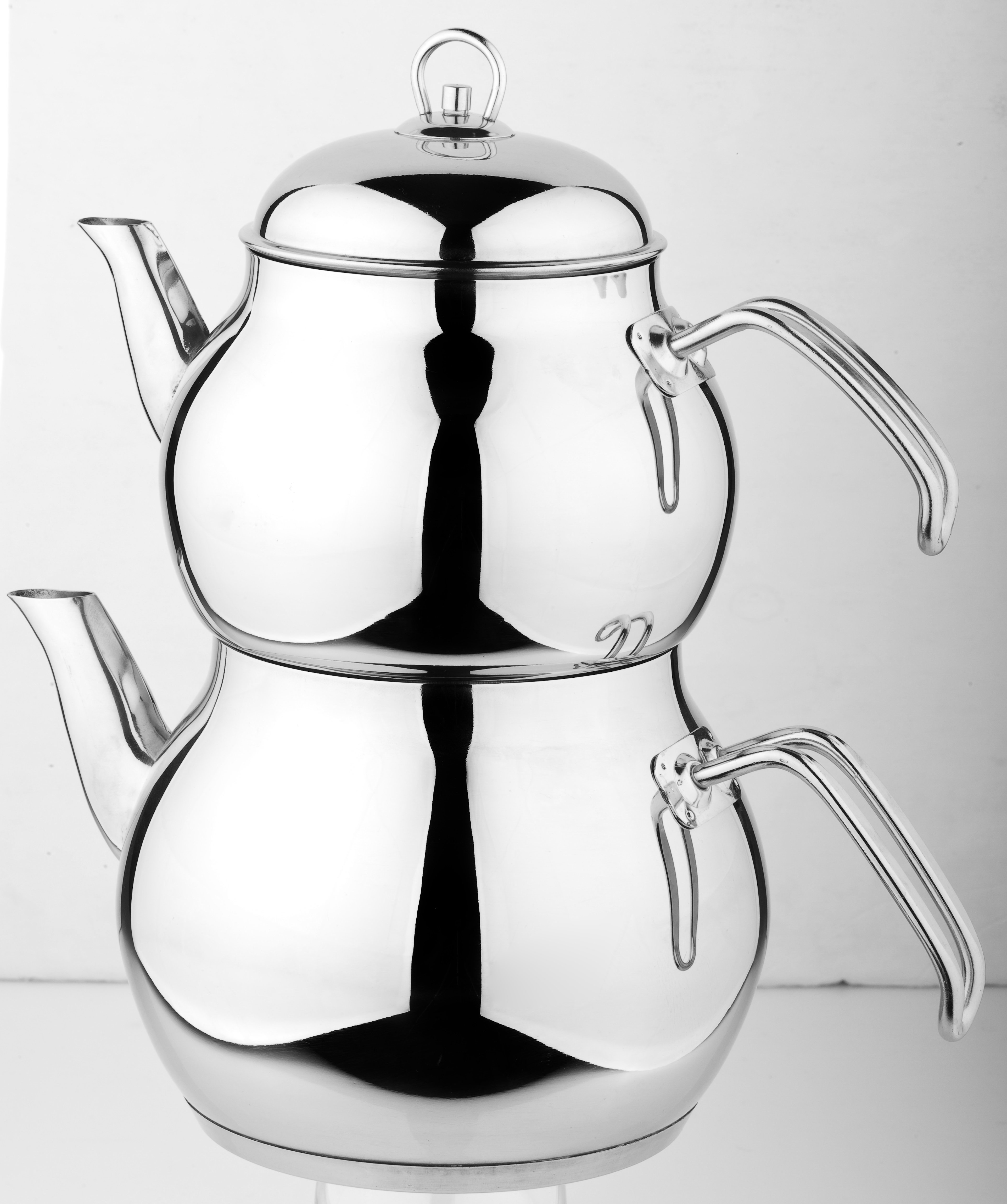 Küre Metal Ezme Kulp Sade Çaydanlık